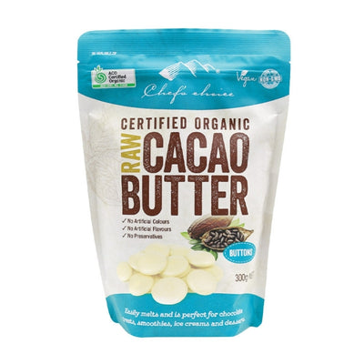 Chefs Choice Organic Raw Cacao - Butter 300g