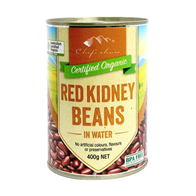 Chefs Choice Organic Beans - Red Kidney Beans in Water Canned 400g