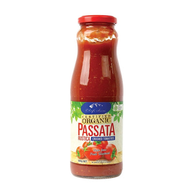 Chefs Choice Organic Passata - Rustica Crushed Tomatoes 680g