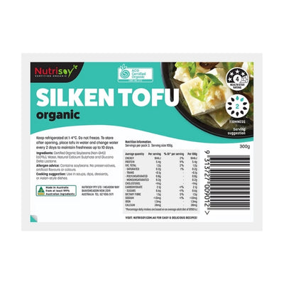 Nutrisoy Tofu - Certified Organic Silken Tofu 300g