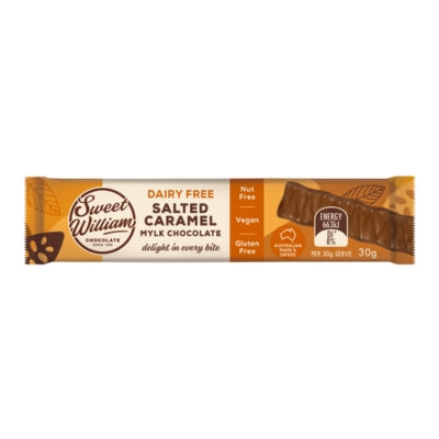 Sweet William Salted Caramel Chocolate Bar 30g