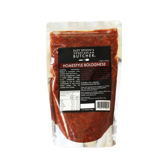 Suzy Spoons Plant Based Mince in Bolognese Sauce 500g